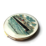1950's RMS Queen Elizabeth Stratton Souvenir Powder Compact
