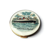 1950's RMS Queen Elizabeth Stratton Souvenir Powder Compact