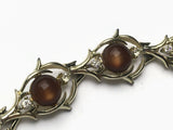 1950's Brown jelly cabochon Bracelet by Coro at hurdyburdy vintage