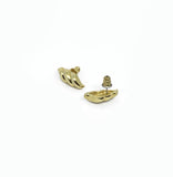 1980's Gold Swirl Earrings - hurdyburdy vintage