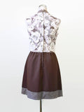 1970's Brown Print Dress - hurdyburdy vintage
