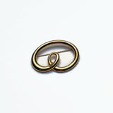 1980s vintage triple gold plated signed Monet brooch  at hurdyburdy vintage jewellery shop