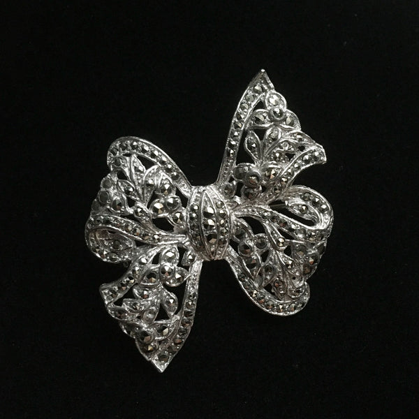 Ribbon Shaped 1950’s Marcasite Brooch
