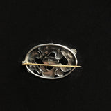 hand crafted antique Danish silver and coral brooch by G. A. Baentsch.