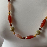 1970's Faux Agate Beaded Necklace